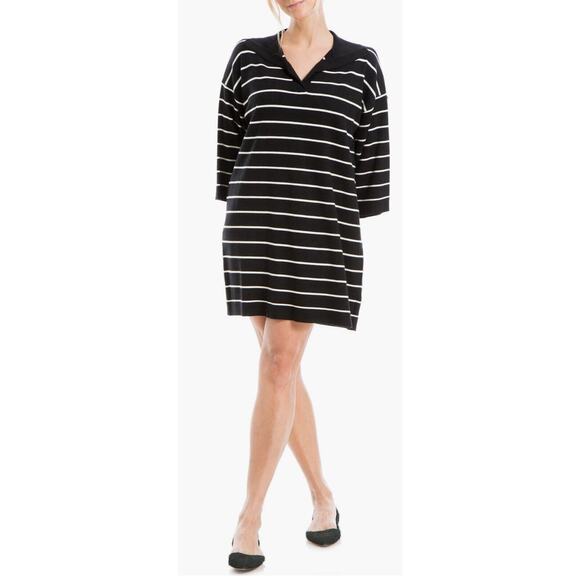 Max Studio Weekend Women's Sz Small Black White Striped Sweater Dress NWT $168 - Picture 1 of 7